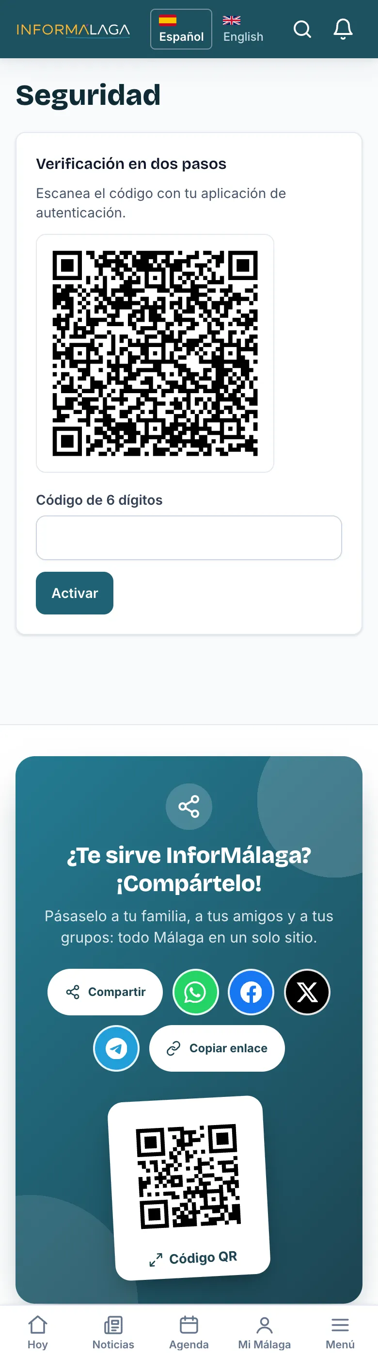 Seguridad: el código QR y el campo del código