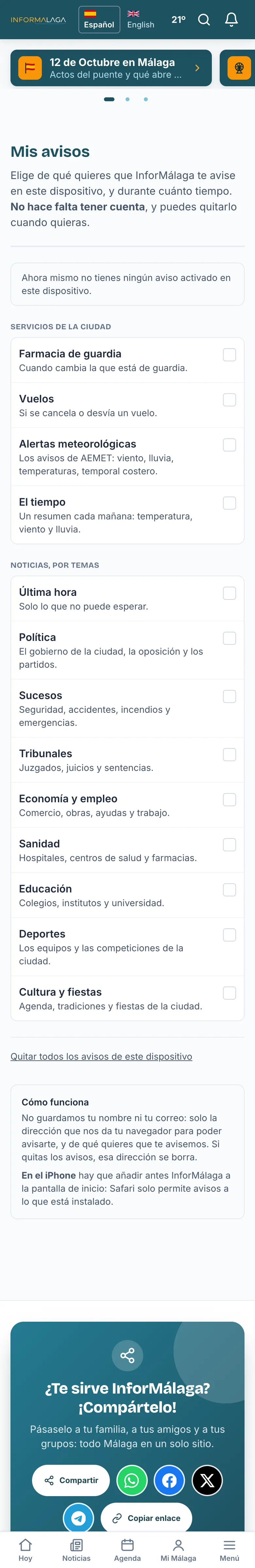 Mis avisos