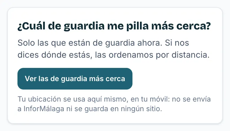 El recuadro «¿Cuál me pilla más cerca?»