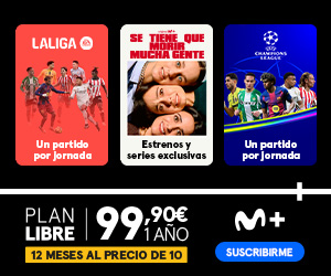 Movistar Plus+: Plan Libre anual, 99,90 €, doce meses al precio de diez.
