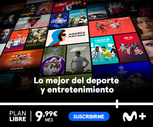 Movistar Plus+: lo mejor del deporte y el entretenimiento. Plan Libre, 9,99 € al mes.