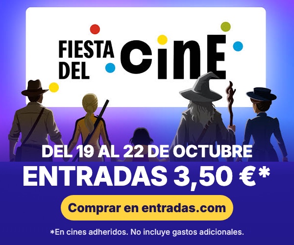 Fiesta del Cine, edición otoño: del 19 al 22 de octubre, entradas a 3,50 € en los cines adheridos. Compra en entradas.com.