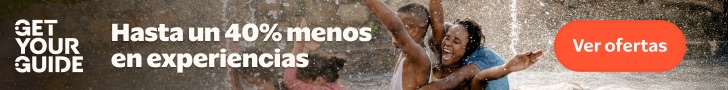 GetYourGuide: hasta un 40 % menos en experiencias. Ver ofertas.
