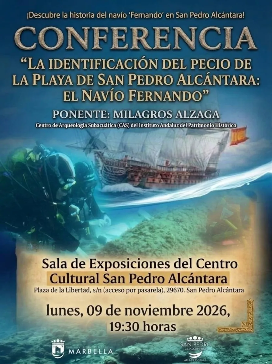 Conferencia «La identificación del pecio de la playa de San Pedro Alcántara: el navío Fernando»