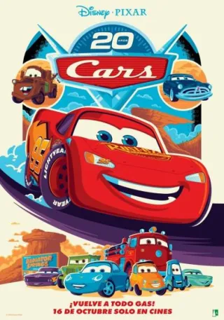 Cartel de Cars (reestreno 20 aniversario)
