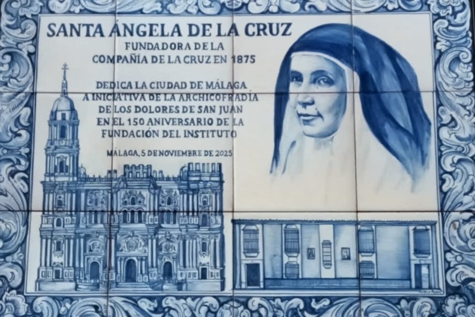 Imagen de la noticia: Málaga descubre este martes el azulejo de la calle dedicada a santa Ángela de la Cruz