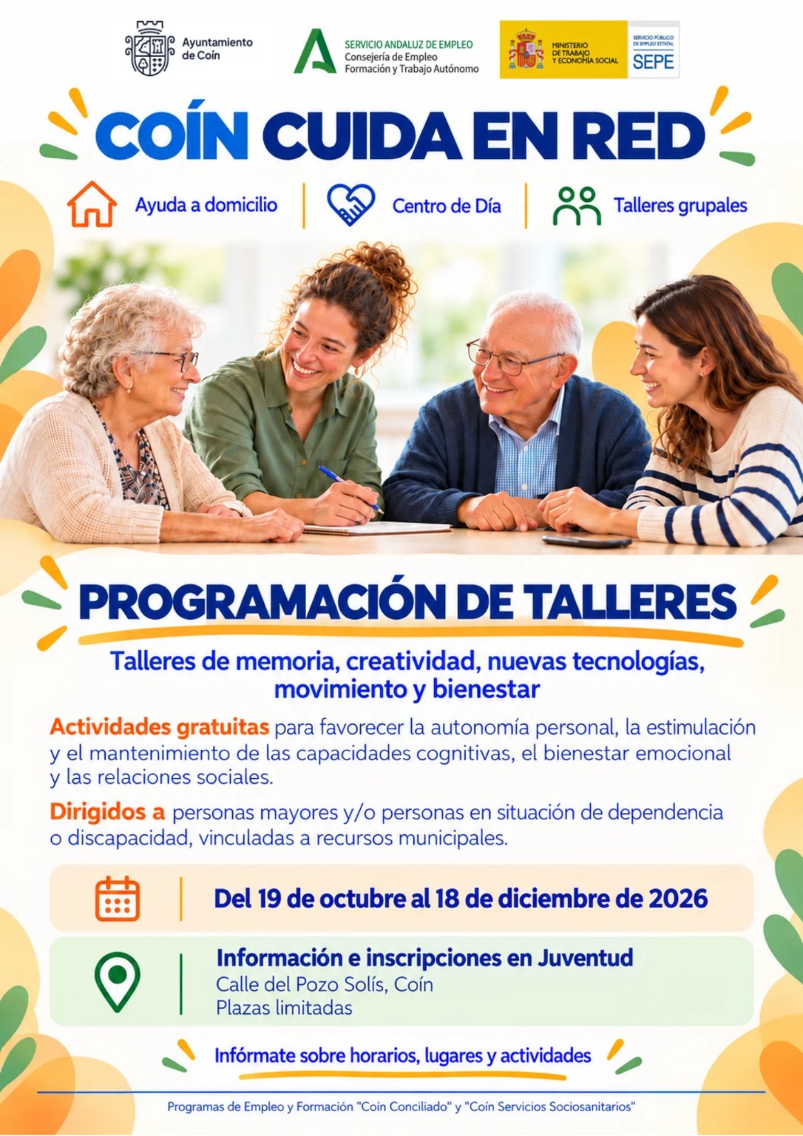 Imagen de la noticia: Coín abre el plazo de inscripción para una docena de talleres de mayores