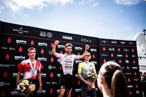 Imagen de la noticia: Felix Forissier y Mia Hunt ganan el IRONMAN 70.3 Málaga con salida y llegada en el Puerto