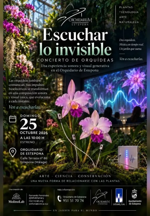 Imagen de la noticia: El Orquidario de Estepona estrena una instalación que convierte las orquídeas en música en directo