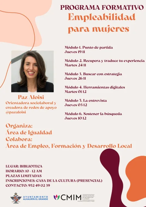 Imagen de la noticia: Alhaurín el Grande forma a mujeres desempleadas para buscar empleo